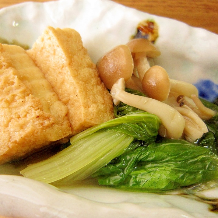 定番和食☆厚揚げとしろ菜の煮物